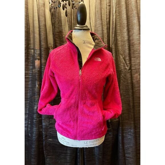 North Face northface osito fleece Jacket coat sweatshirt Xs- MED hot dark pink - Picture 9 of 12